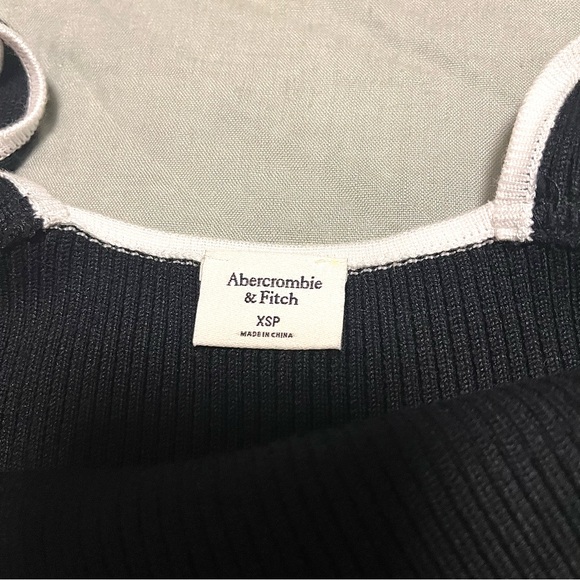 Abercrombie & Fitch Black & White Ribbed Knit Dress | Size XSP | NWT - Picture 3 of 9